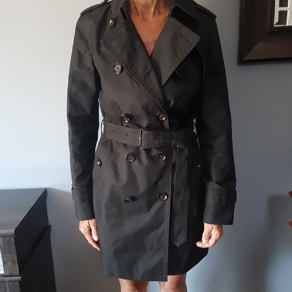 Coach Black Double-Breasted Trench Coat